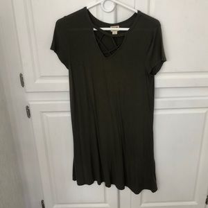 Olive green tshirt dress